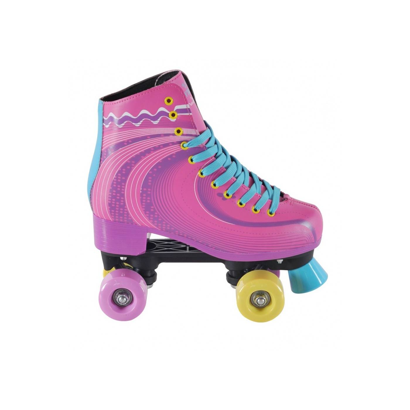 Patín bota decorado rosa